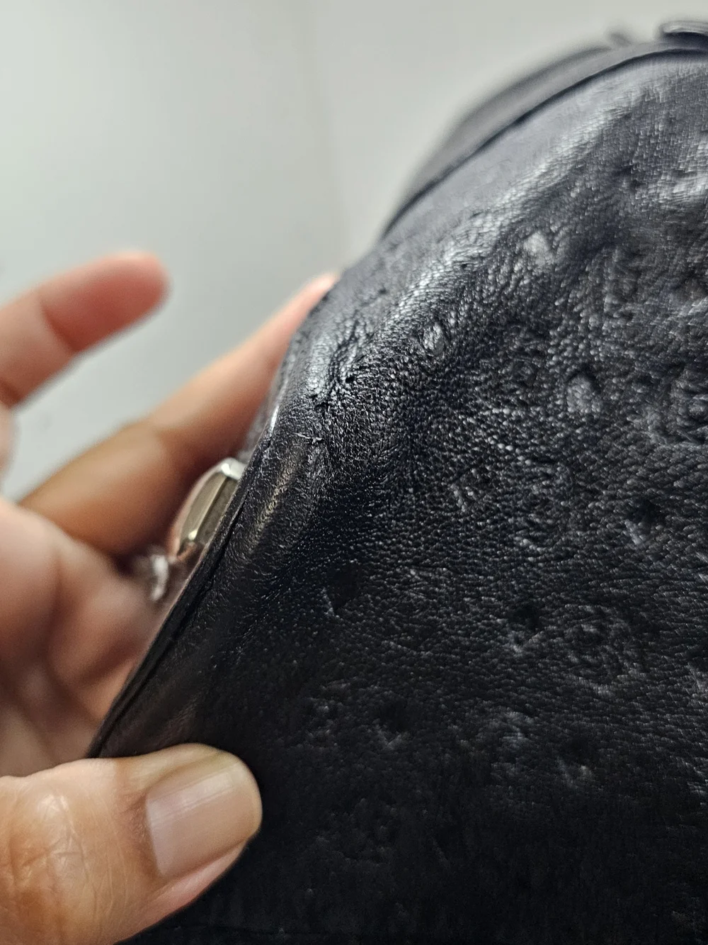 MCM Black Leather Duffel with Cognac Visetos Trim